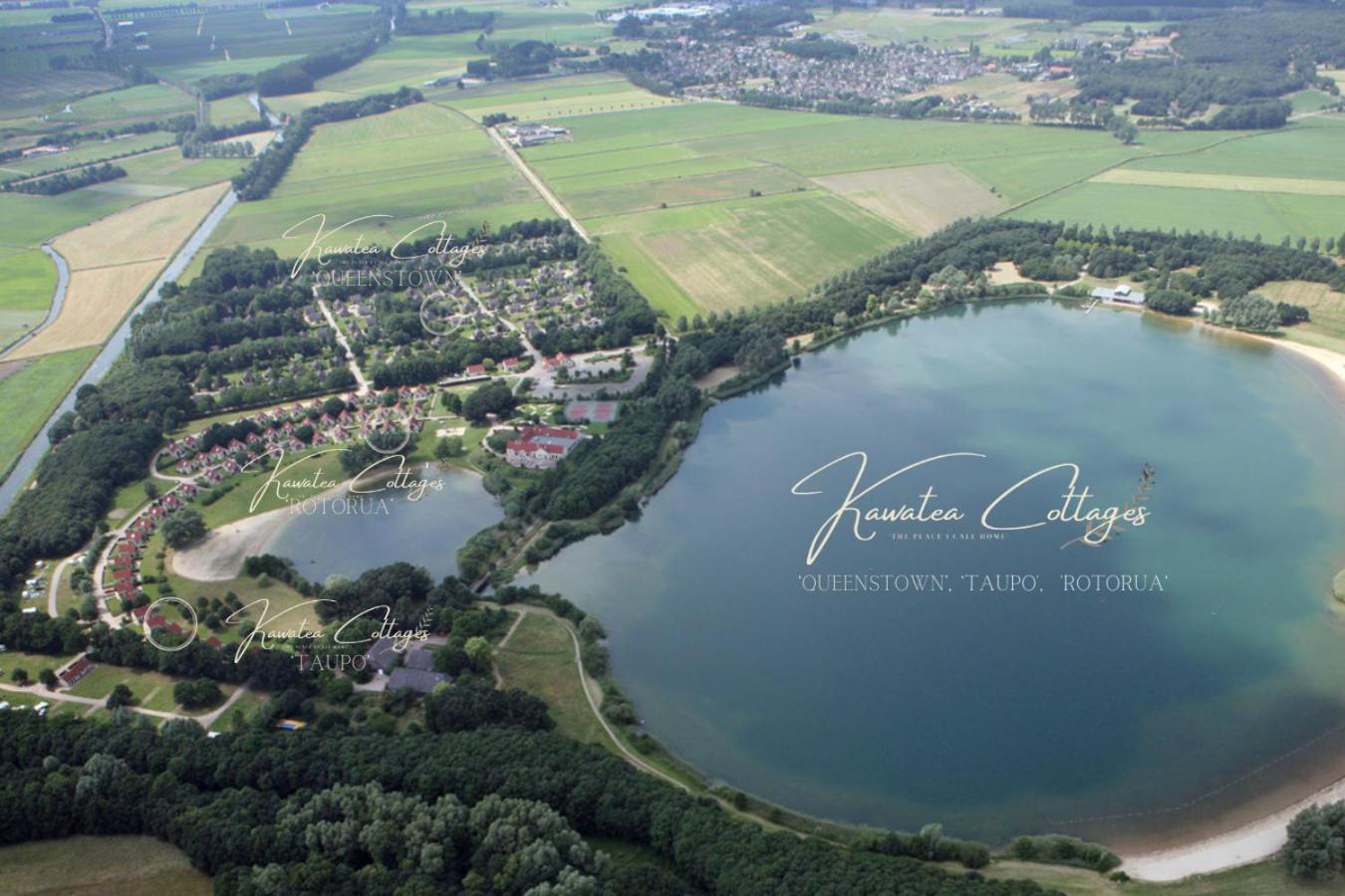 Lakeview 'Rotorua' 4-6 Pers By Kawatea Cottages Ewijk Exteriér fotografie